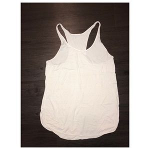 LuluLemone White Racer Back Tank Top •Size 10•